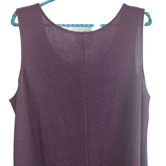 VTG Positive Attitude Plum Maxi Sheath Dress-Embellished Front-Pebbled-Artsy-18 - Picture 7 of 10